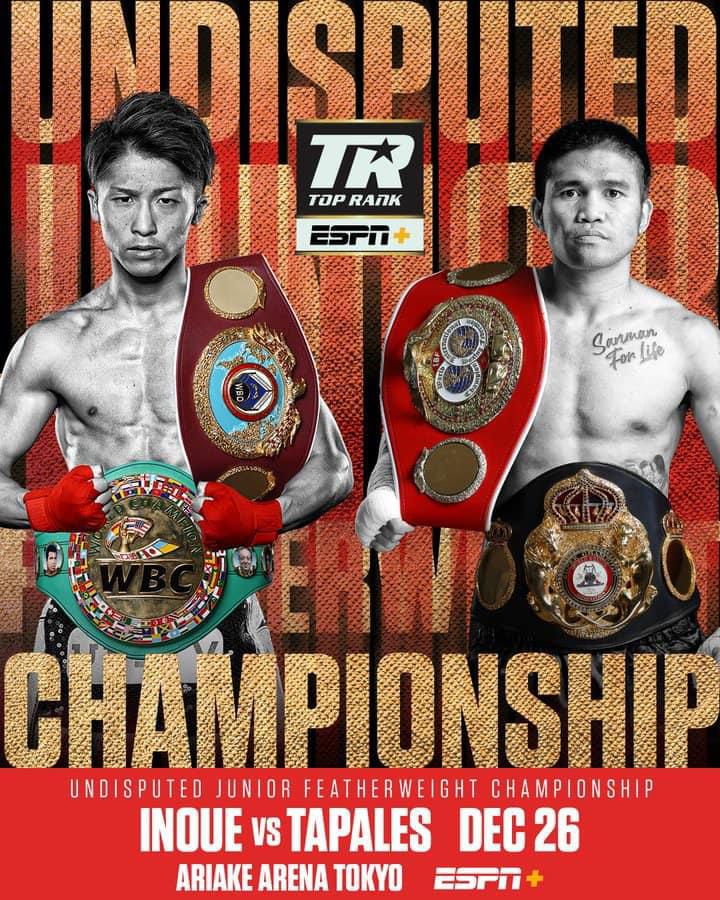 Naoya Inoue vs Marlon Tapales Fight Officially Slated for December 26th in Tokyo