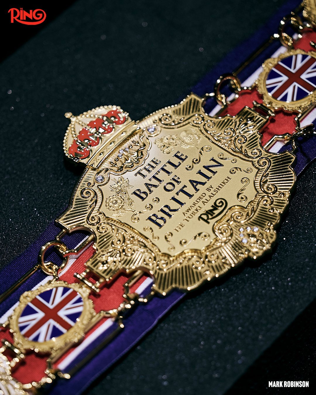 The official first-look image of the “Battle of Britain” belt