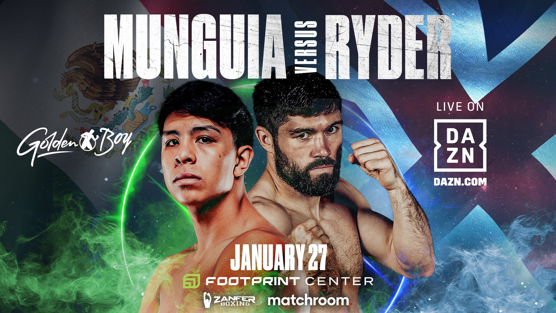 Clash Of Super Middleweights Set For an Explosive Fight Night as Munguia Fists It Out With Ryder In Phoenix On Jan 27th