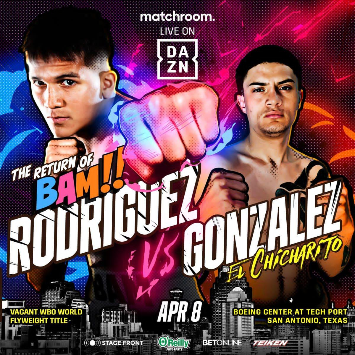 Jesse Rodriguez vs. Cristian Gonzalez,12-round bout