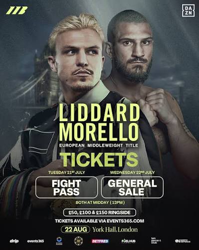 💥 TWO RISING STARS. ONE RING. ZERO ROOM FOR MISTAKES. LIDDARD VS. MORELLO IS SET TO DELIVER FIREWORKS AS BOTH MEN RISK THEIR UNBEATEN RECORDS IN A CAREER-DEFINING CLASH