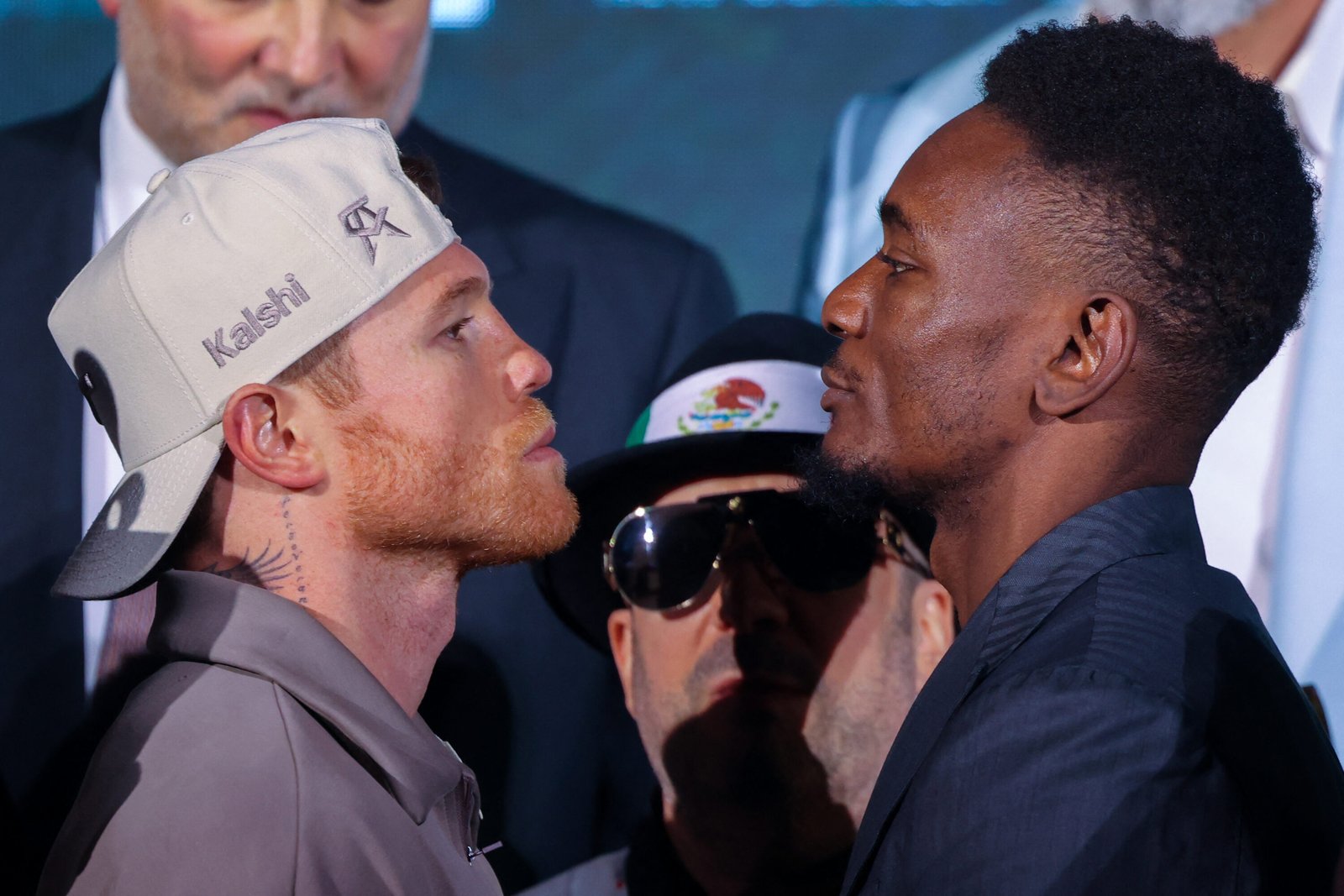 Canelo Alvarez and Christian Mbilli Face Off Ahead of October 31 Clash in Mexico vs The World