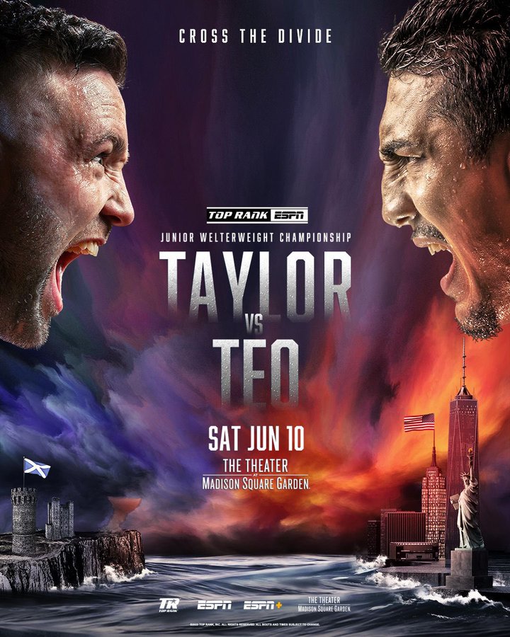 Josh Taylor to defend his world title against Teofimo Lopez in a 12 Round Junior Welterweight Championship