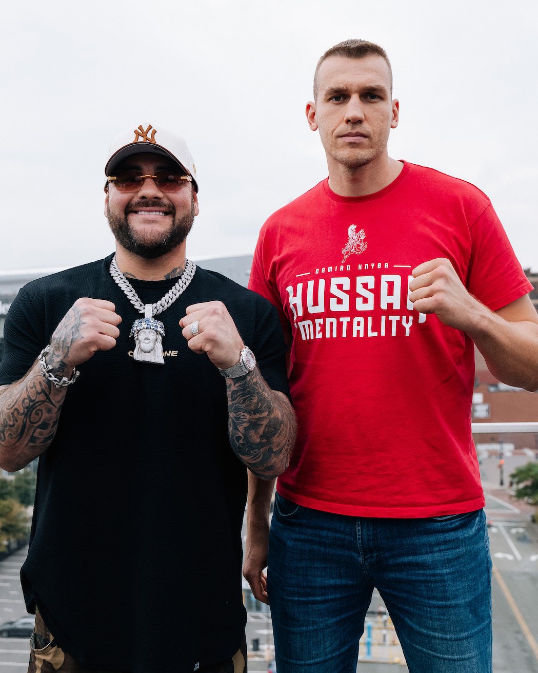 Damian Knyba Towers Over Andy Ruiz Jr. in First Fight-Week Face-Off Ahead of September 4 Clash