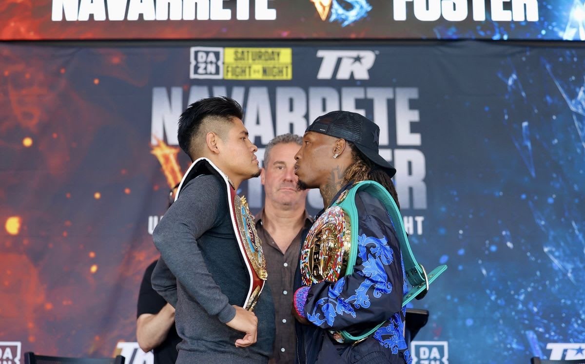 Navarrete and Foster Face Off Ahead of October 24 Ring and Unified Junior Lightweight Title Clash